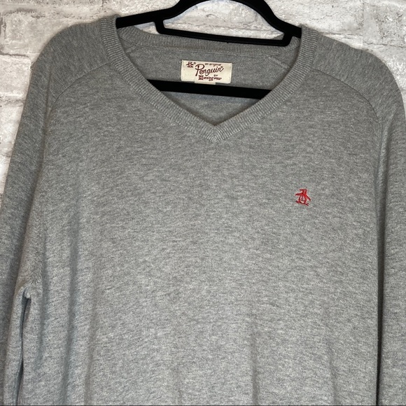 SOLD The Orginal Penguin Brand V-Neck Sweater XL - Picture 8 of 8
